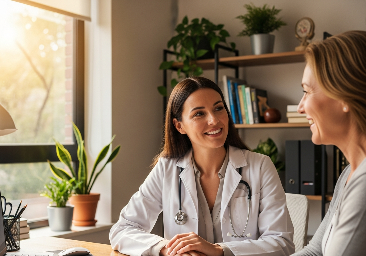 Doctor consulting with patient